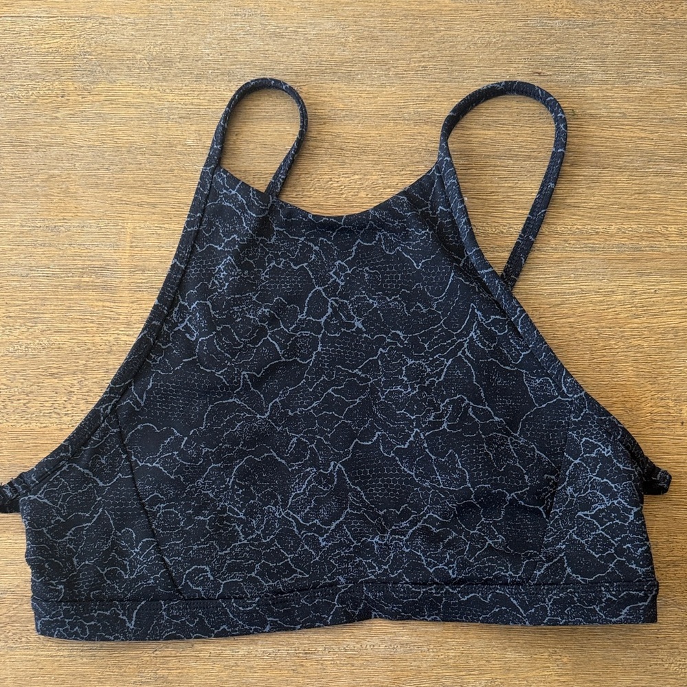 Lululemon Athletica Black Patterned Sports Bra